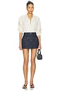view 5 of 6 Denim Mini Skirt in Rinsed Indigo
