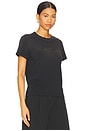 view 2 of 4 CAMISETA SLIM COM LOGOTIPO in Black