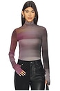 view 1 of 5 Long Sleeve Turtleneck Top in Purple Multi