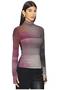 view 2 of 5 Long Sleeve Turtleneck Top in Purple Multi