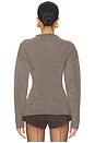 view 3 of 4 Slouchy Crew Top in Grey Brown