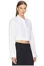 view 2 of 4 Cropped Gather Shirt in White