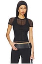view 1 of 4 Mesh Layered Top in Black