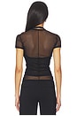 view 3 of 4 Mesh Layered Top in Black