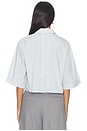 view 3 of 5 Crop Trench Shirt in Light Blue Multi