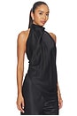 view 2 of 4 TOP IMPRIMÉ FOULARD TIE SCARF TOP in Black
