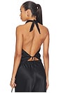 view 3 of 4 TOP IMPRIMÉ FOULARD TIE SCARF TOP in Black