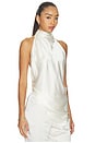 view 2 of 4 TOP FULAR TIE SCARF TOP in Ivory
