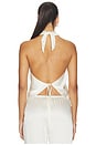 view 3 of 4 TOP FULAR TIE SCARF TOP in Ivory