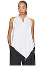 view 1 of 4 TOP FULAR COLLAR SCARF TOP in White