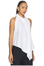 view 2 of 4 TOP FULAR COLLAR SCARF TOP in White