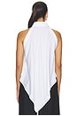 view 3 of 4 TOP FULAR COLLAR SCARF TOP in White