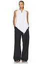 view 4 of 4 TOP FULAR COLLAR SCARF TOP in White