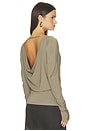 view 3 of 4 Cowl Long Sleeve Top in Fallen Rock