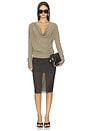 view 4 of 4 Cowl Long Sleeve Top in Fallen Rock