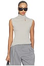 view 1 of 4 Button Sleeveless Top in Light Grey