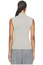 view 4 of 4 Button Sleeveless Top in Light Grey