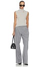 view 5 of 4 Button Sleeveless Top in Light Grey