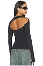 view 1 of 4 Asymmetrical Cutout Top in Black