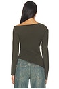 view 4 of 4 Draped Asym Top in Gourd