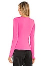 view 3 of 5 Slash V Neck Top in Disco Pink