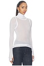 view 2 of 4 Layer Long Sleeve Neck Sheer in Optic White