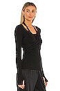 view 2 of 5 Wrap Long Sleeve Tee in Basalt Black
