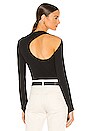 view 1 of 5 Open Back Blouse in Basalt Black
