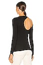 view 4 of 5 Open Back Blouse in Basalt Black