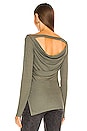 view 3 of 4 Scala Cowl Neck Top in Fog