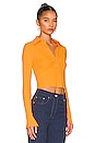 view 2 of 4 Long Sleeve Crop Polo in Apricot