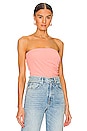 view 2 of 5 Sheer Sleeve Tube Top in Coral