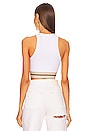 view 3 of 4 Rib Crop Tank in Optic White