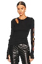 view 1 of 4 Slash Long Sleeve Top in Basalt Black