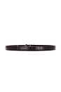 view 2 of 3 Logo Mini Waist Belt in Brown Croco