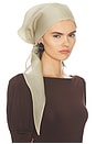 view 1 of 4 Silk Gazar Head Scarf in Stone