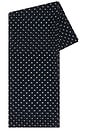 view 2 of 4 The Shawl in Silk Chiffon in Navy & Ivory Dot
