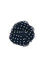 view 2 of 4 Silk Flower Pin in Navy & Ivory Dot