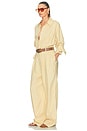 view 3 of 4 COMBINAISON PAPERBAG JUMPSUIT IN WASHED LINEN in Basket Beige