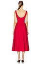 view 3 of 3 Stretch Cotton Sateen Midi Dress in Red