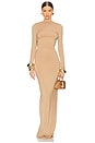 view 1 of 4 Jersey Backless Maxi Dress in Nude