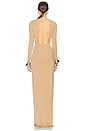 view 3 of 4 Jersey Backless Maxi Dress in Nude