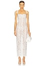 view 2 of 4 The Lace Column Dress in White