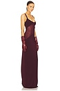 view 2 of 3 Sheer Knit Curve Maxi Dress in Merlot