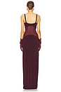 view 3 of 3 Sheer Knit Curve Maxi Dress in Merlot