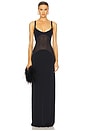 view 1 of 3 Sheer Knit Curve Maxi Dress in Black