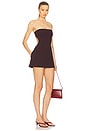 view 1 of 4 The Heavy Crepe Cut Out Dress in Eggplant
