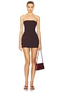 view 2 of 4 The Heavy Crepe Cut Out Dress in Eggplant