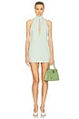 view 1 of 3 The Heavy Crepe Halter Dress in Celadon