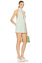 view 2 of 3 The Heavy Crepe Halter Dress in Celadon